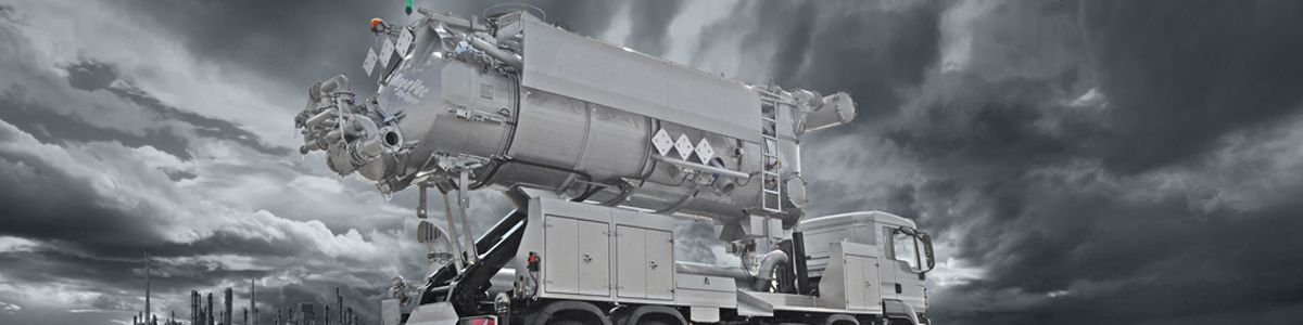 Camion de vacio con separacion de filtro sustancias secas koks megavac